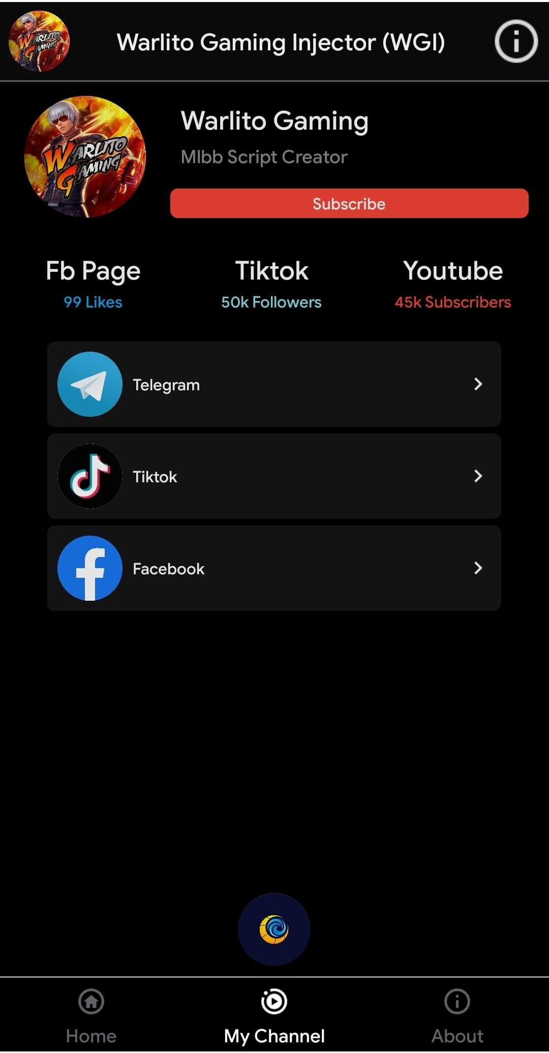 Warlito Injector screenshot