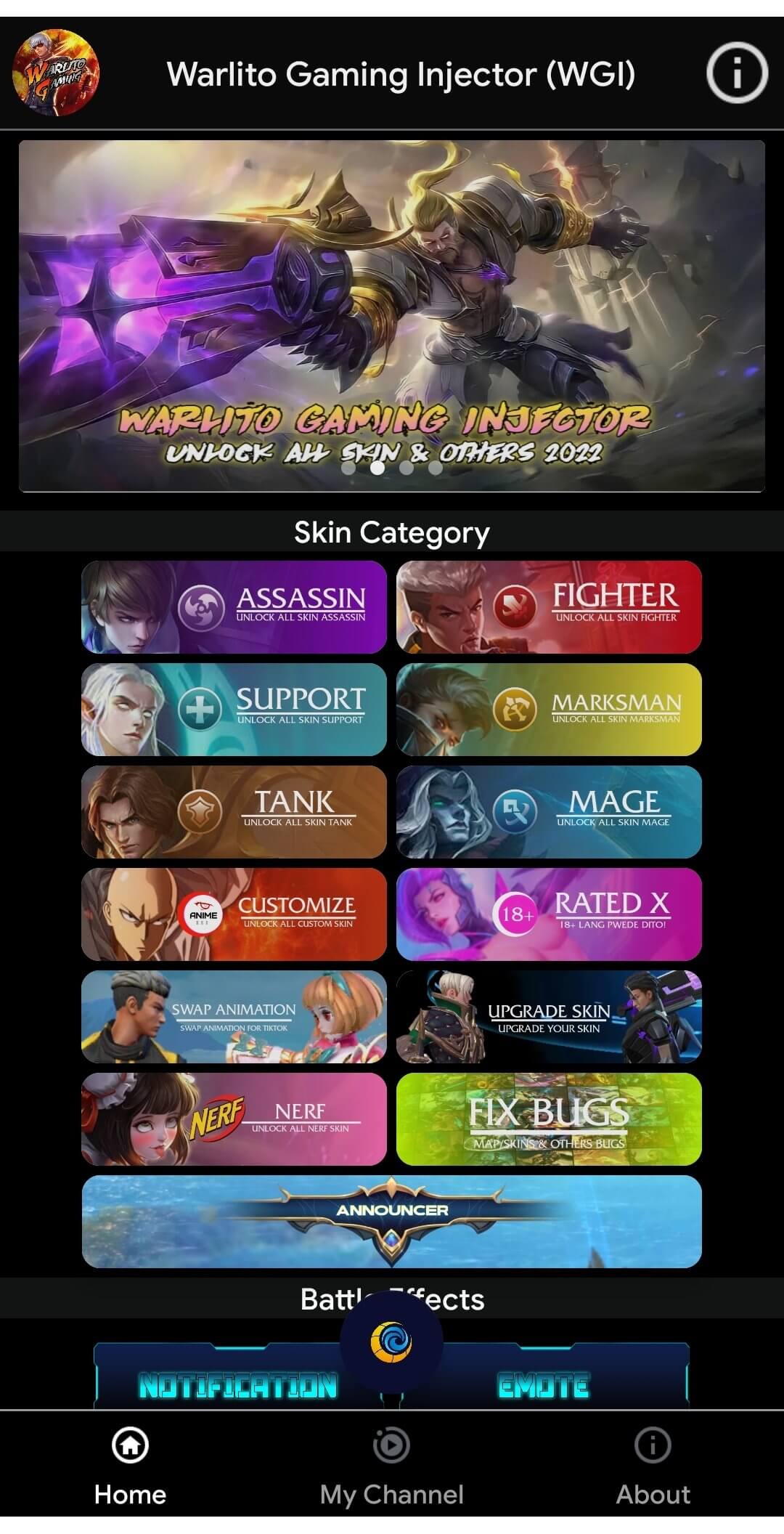 Warlito Injector screenshot