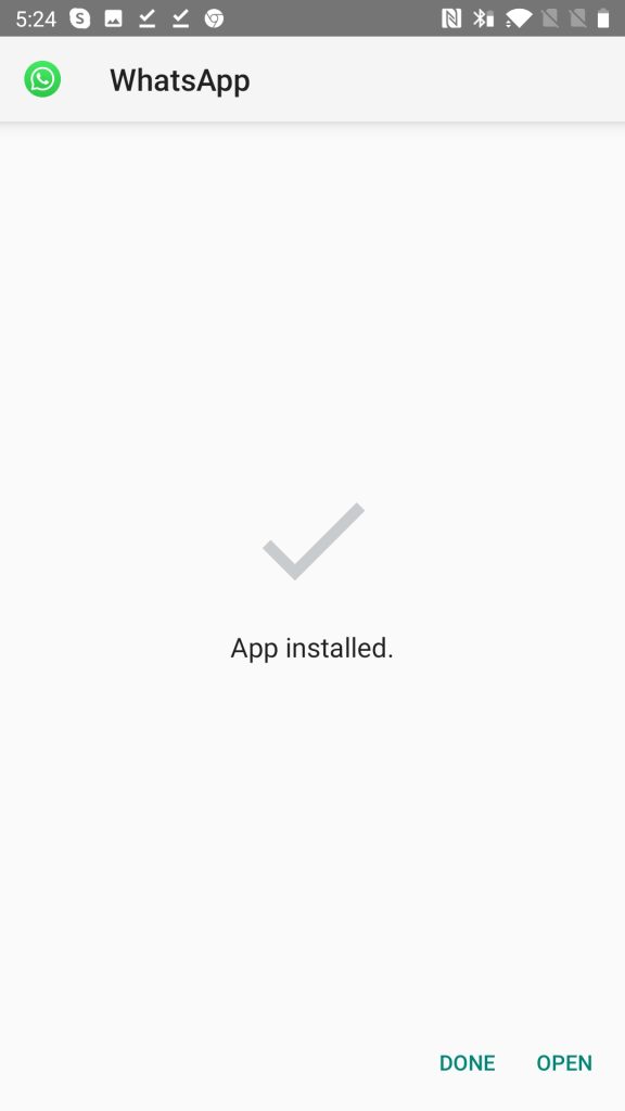 WhatsApp Base Installed