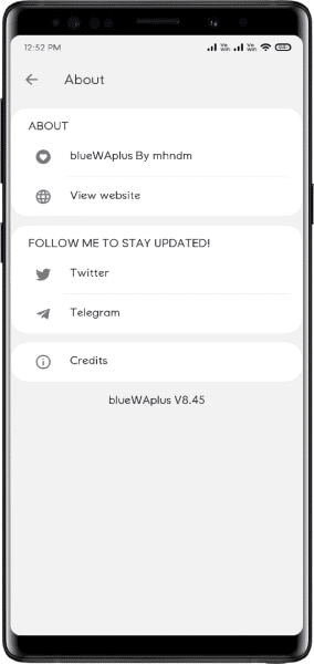 WhatsApp Blue screenshot