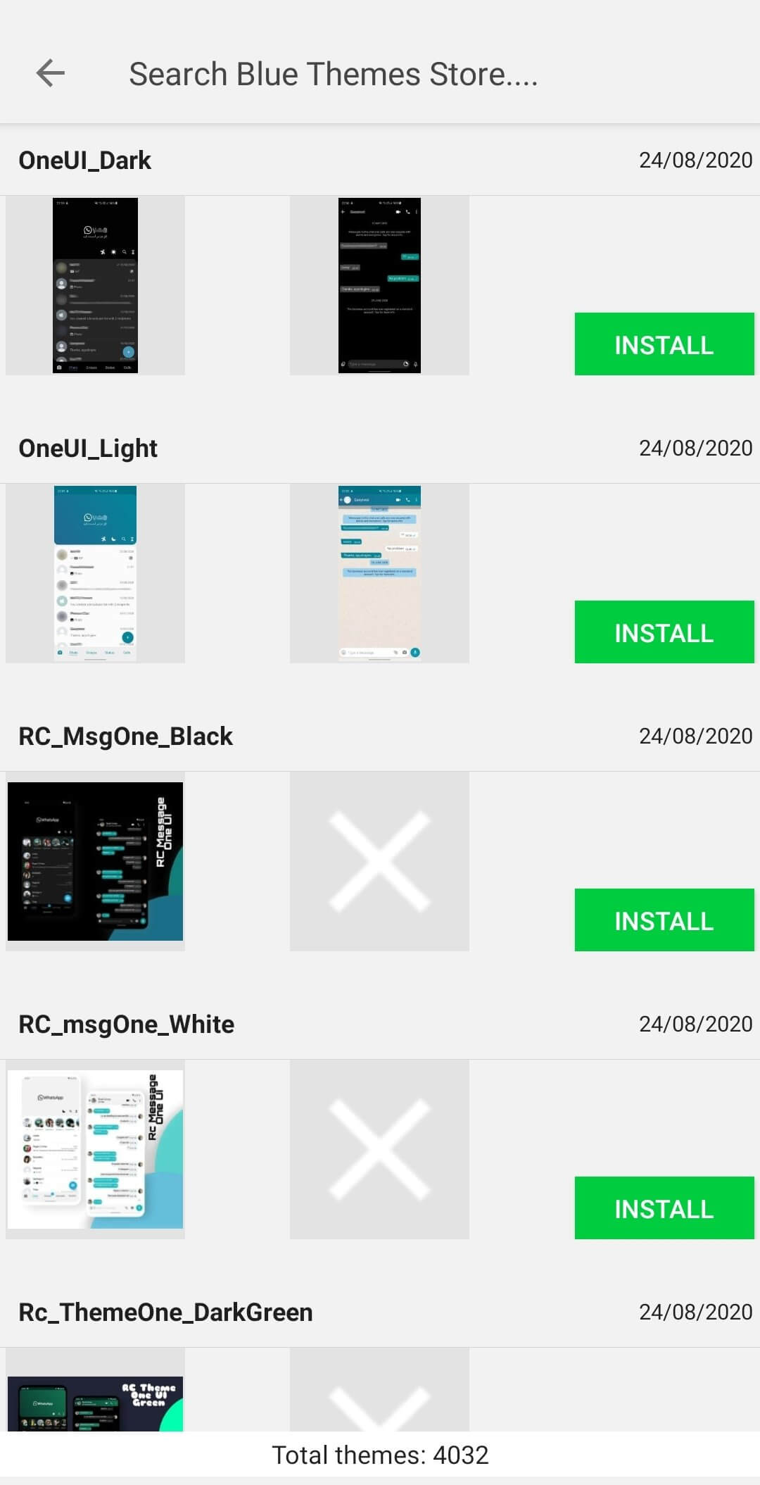 WhatsApp Blue screenshot