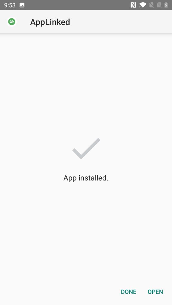 AppLinked Installed