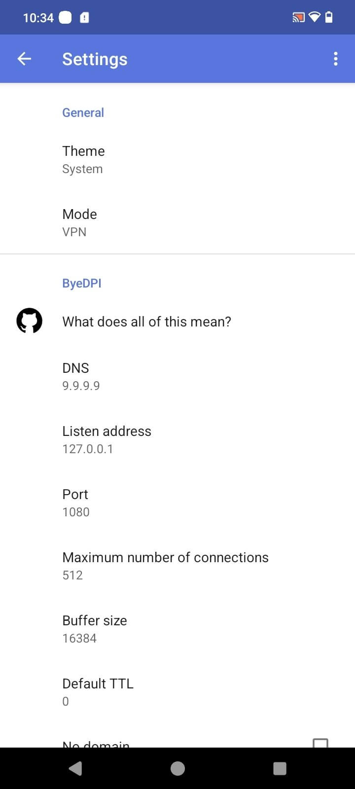 Byedpi screenshot