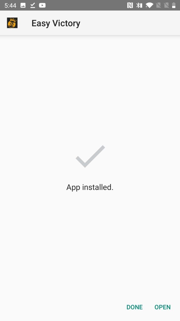 Easy Victory Installed