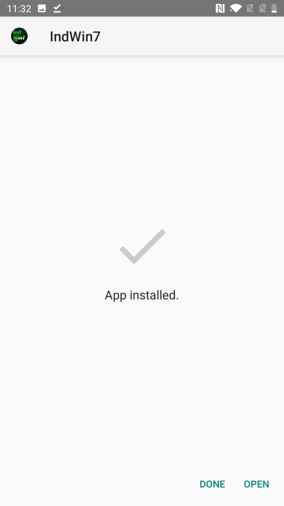 IndWin7 Installed