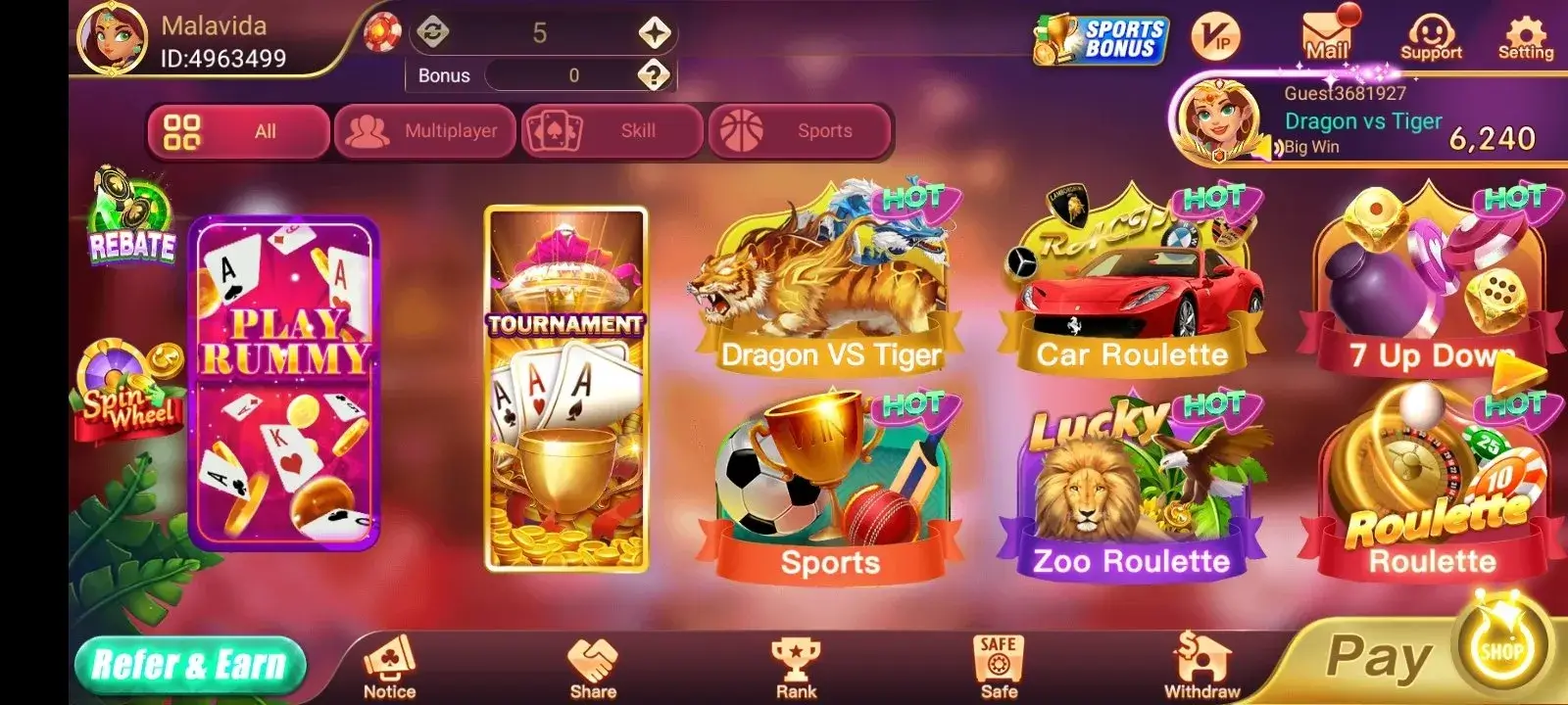 Rummy Mars screenshot