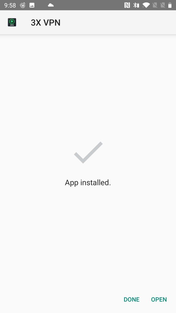 3X VPN installed