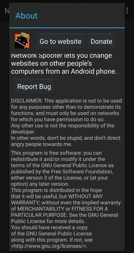 Network Spoofer screenshot