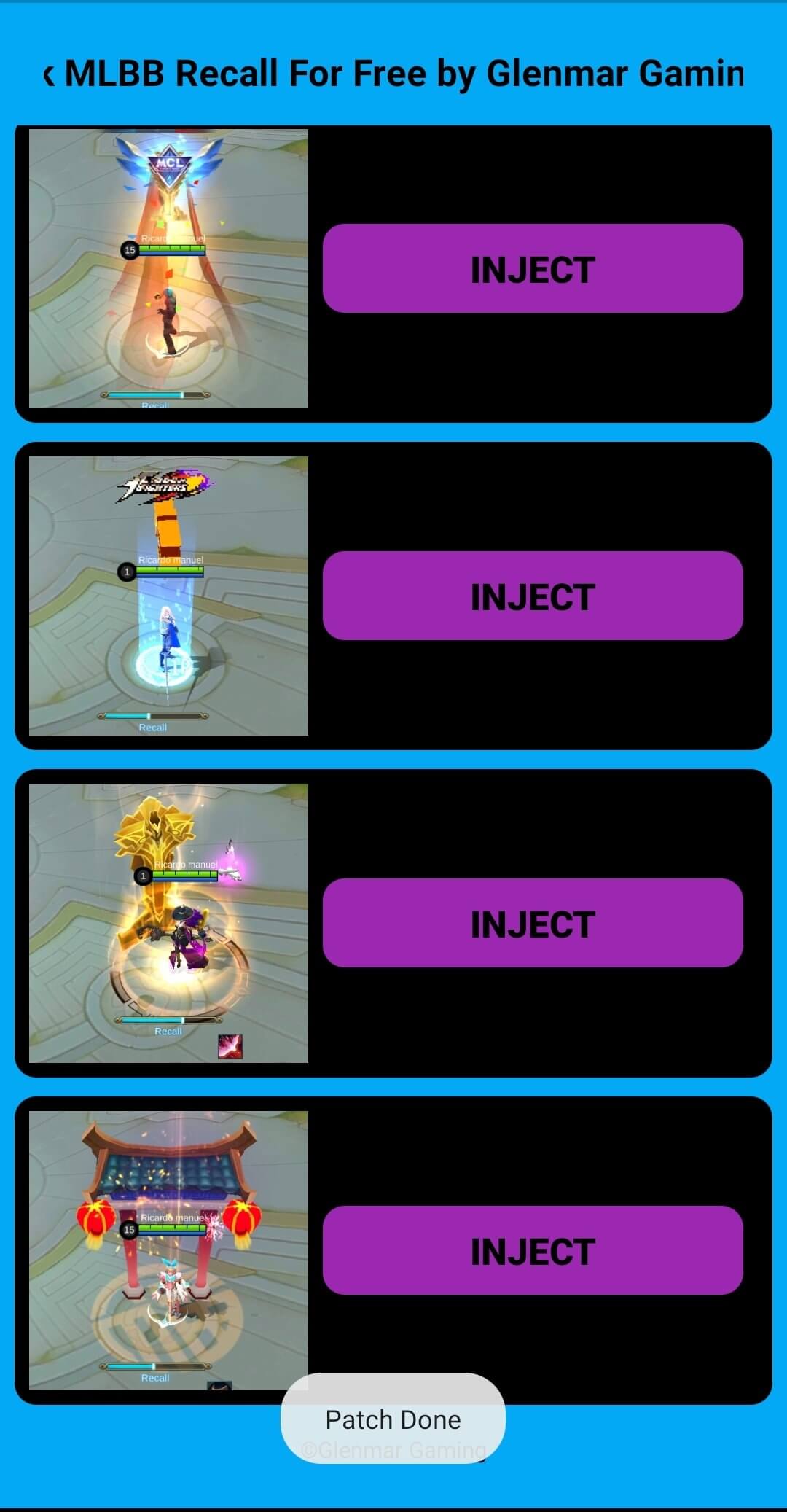 Recall Injector screenshot