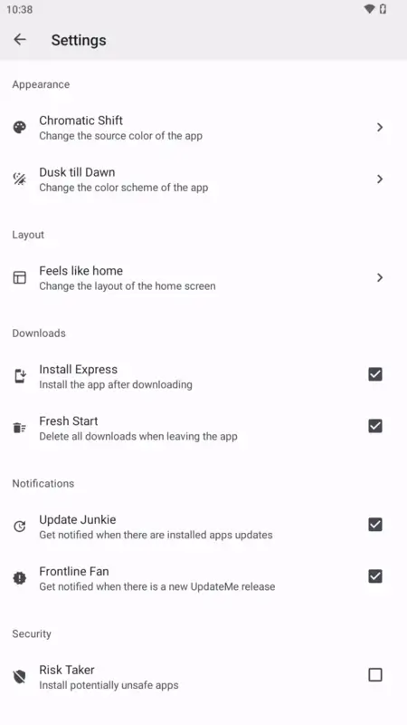 Update Me screenshot