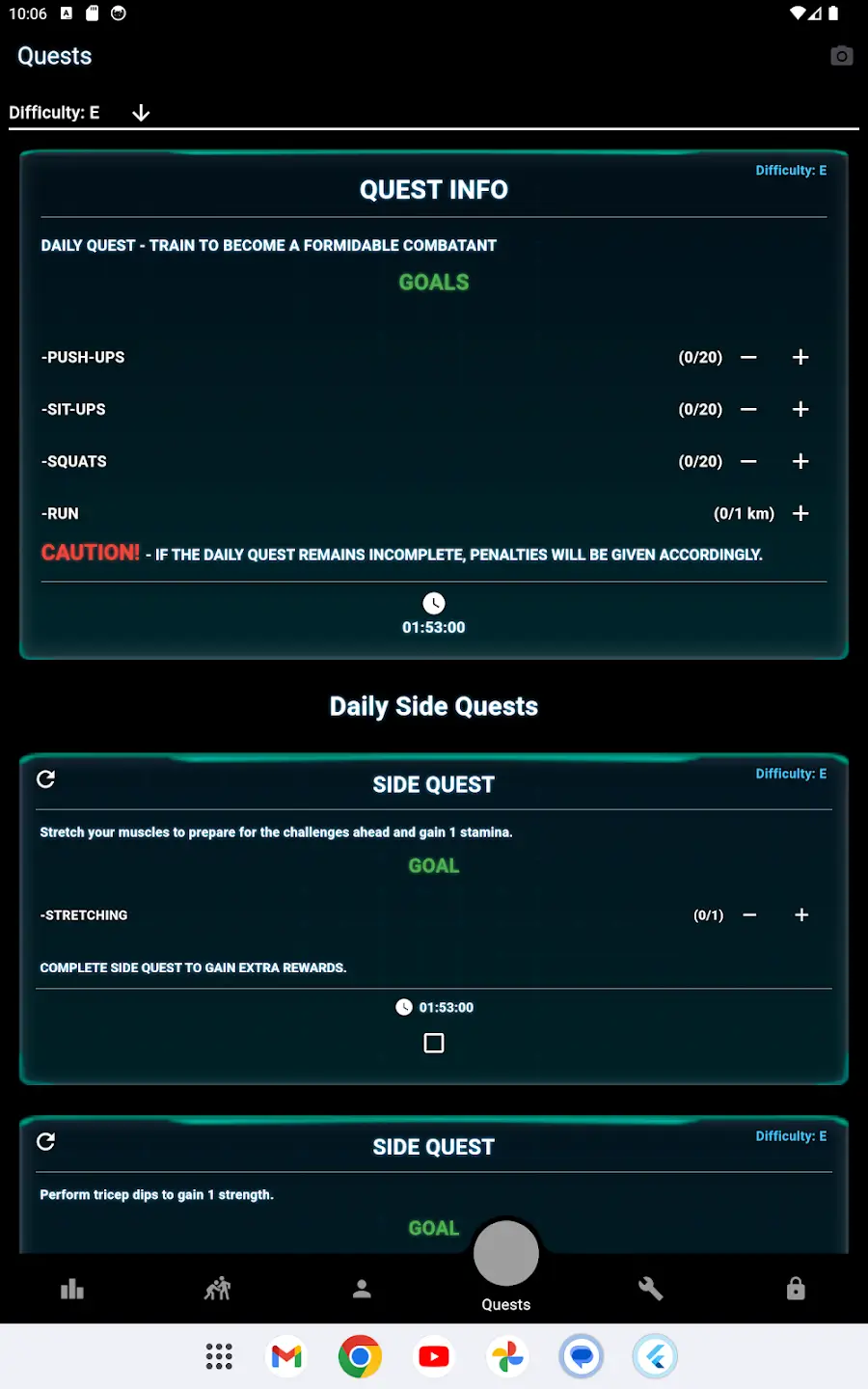 SelfQuest screenshot