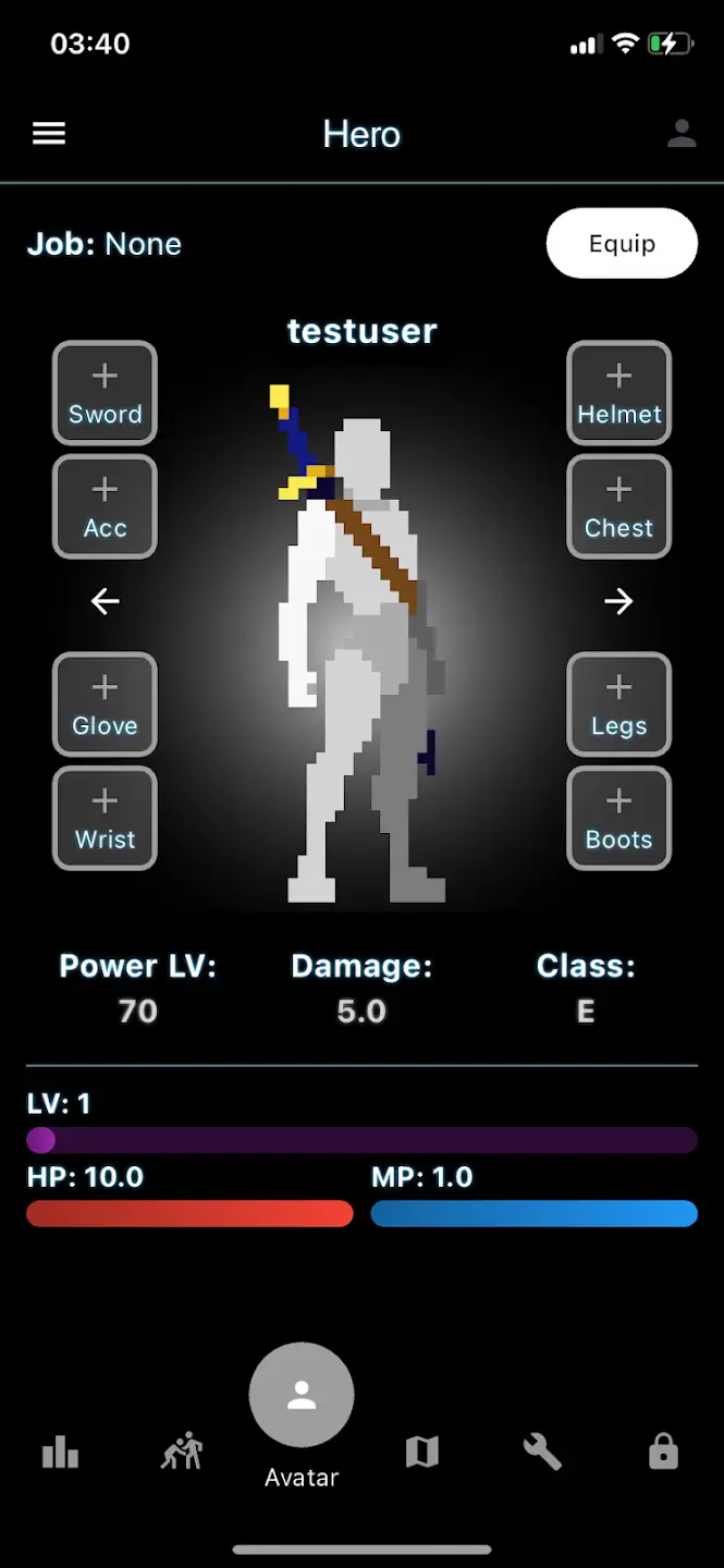 SelfQuest screenshot