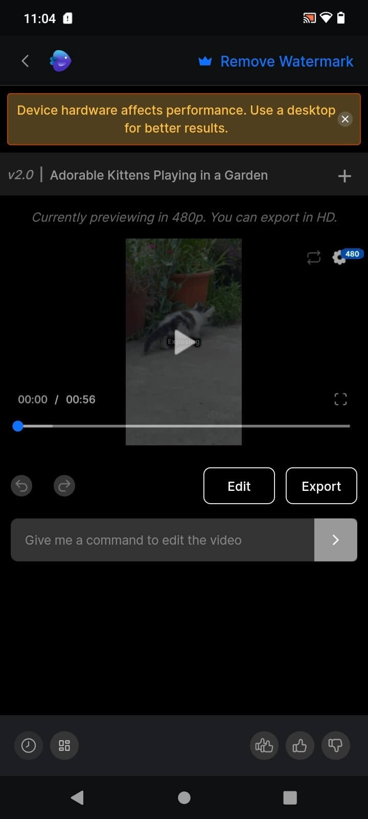 Invideo AI screenshot