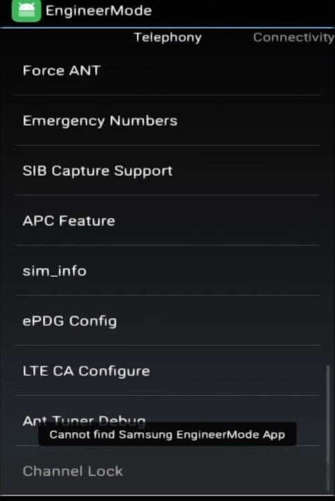 MTK Engineering Mode screenshot