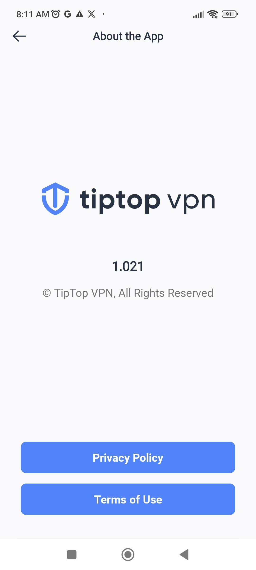 TipTop VPN screenshot