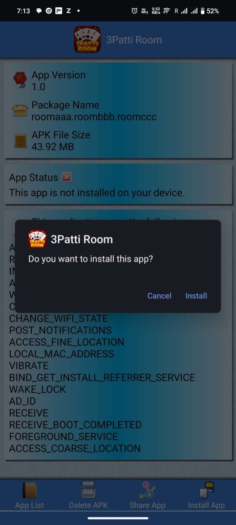 install 3 Patti Room APK