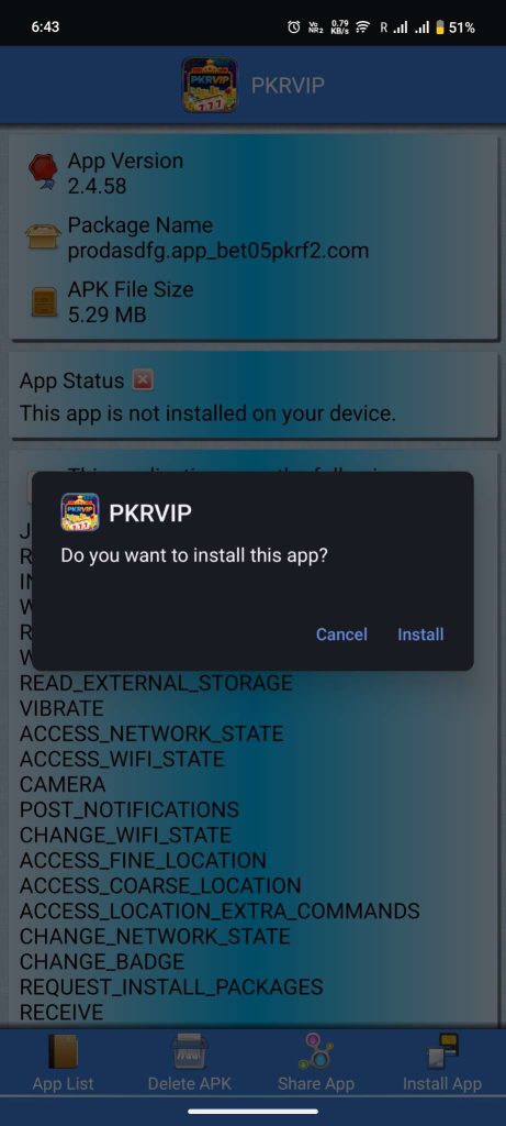 install PKR Vip APK