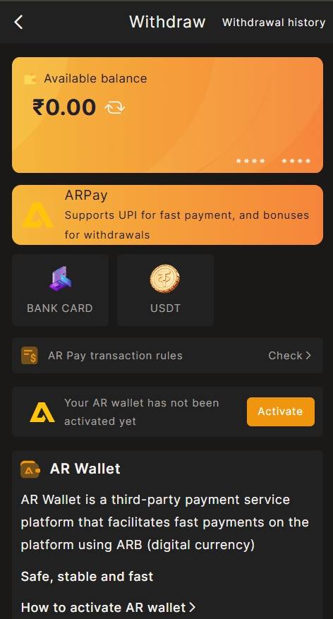6 Club Apk withdraw