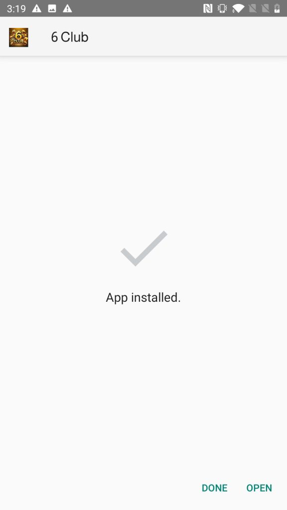 6 Club Apk installed