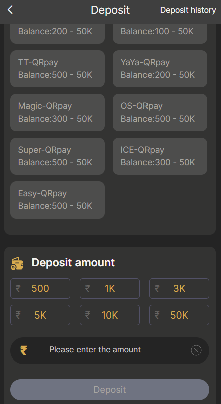 BDG Game APK deposit