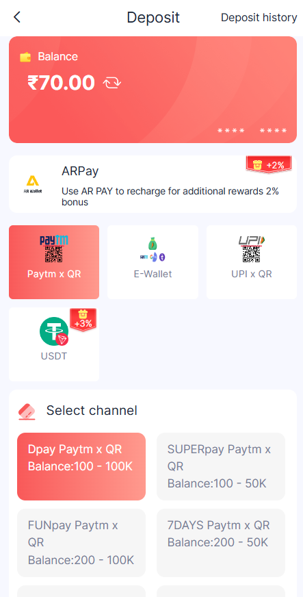 deposit on Bounty Game