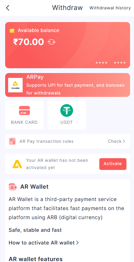 withdraw from Bounty Game