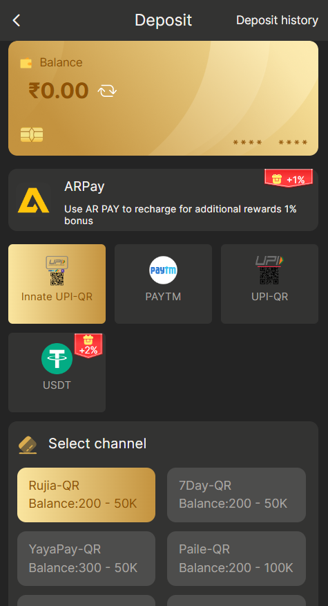deposit TP Play APK 