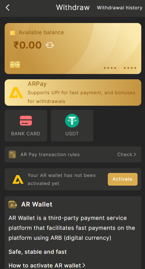 TP Play APK withdraw