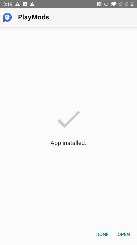 PlayMods App Installed