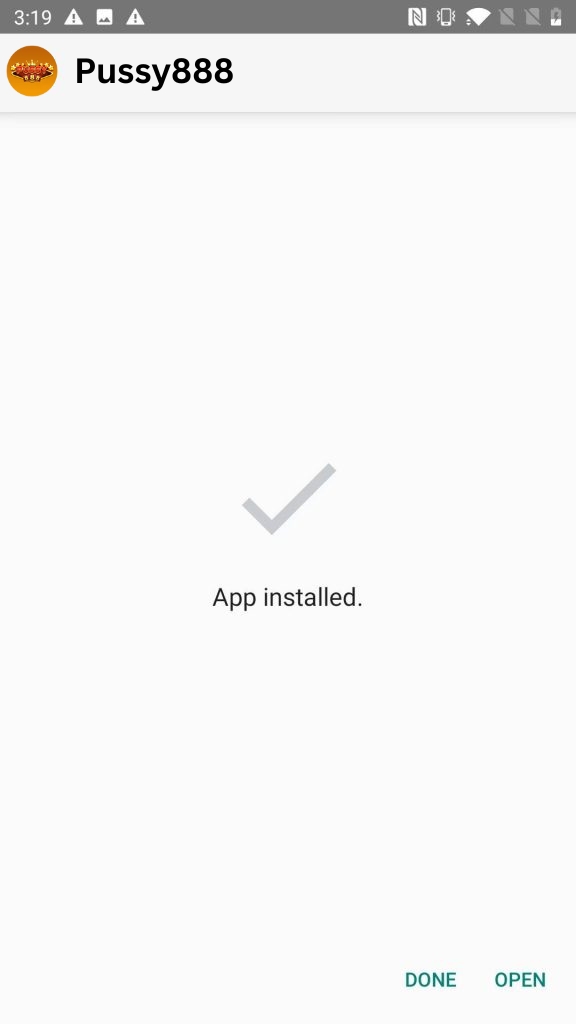 Pussy888 App Installed