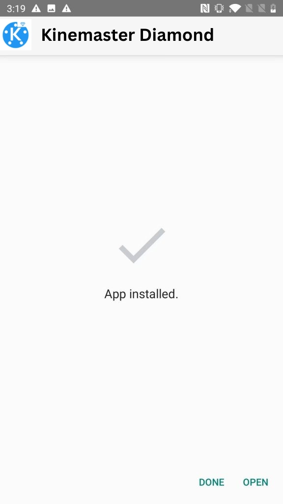 Kinemaster Diamond App Installed 