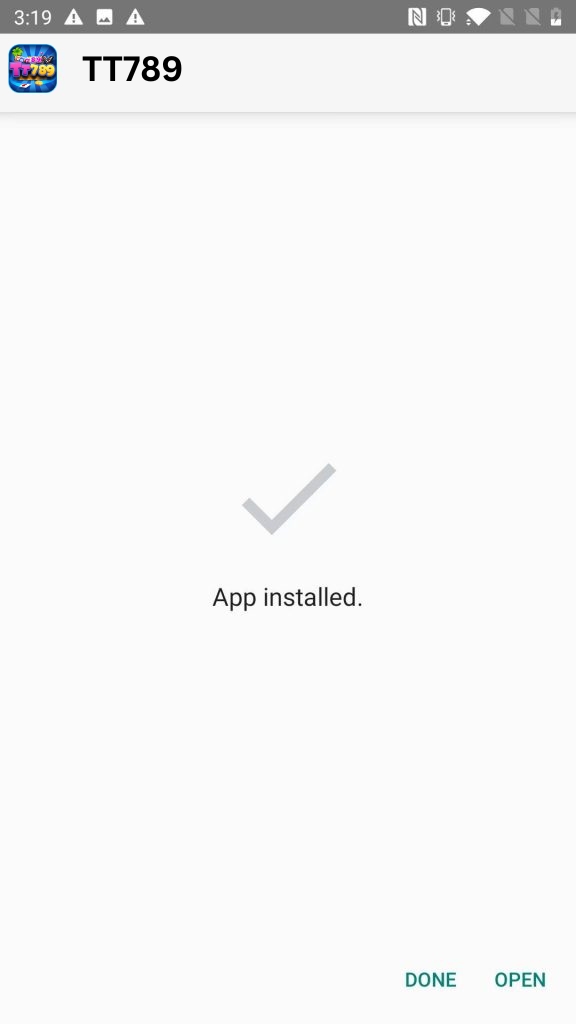 TT789 App Installed
