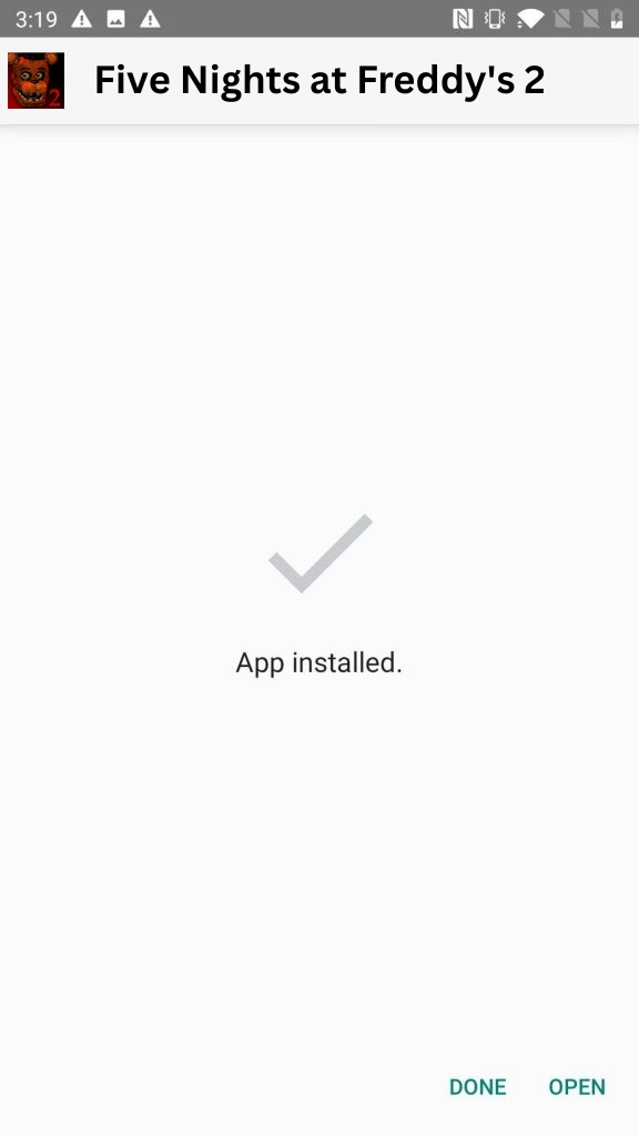Five Nights at Freddy's 2 App Installed