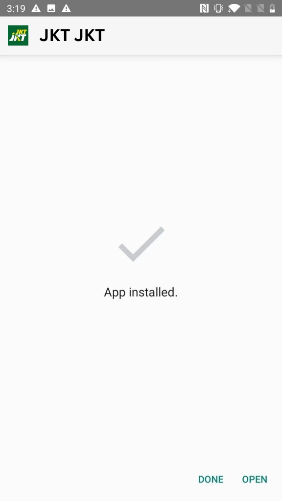 JKT JKT App Installed