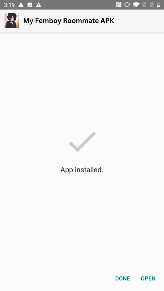 My Femboy Roommate App Installed 