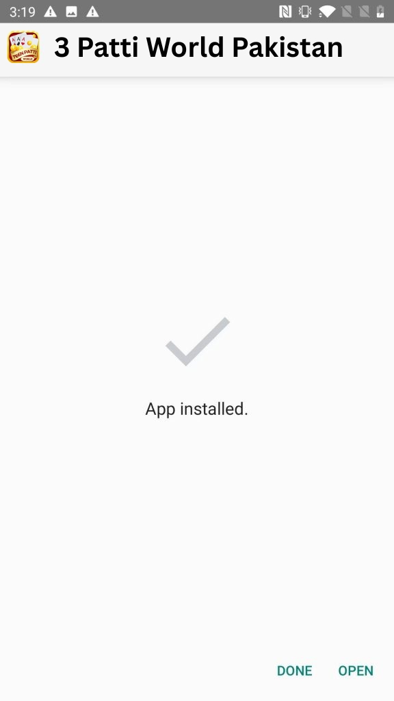 3 Patti World Pakistan App Installed