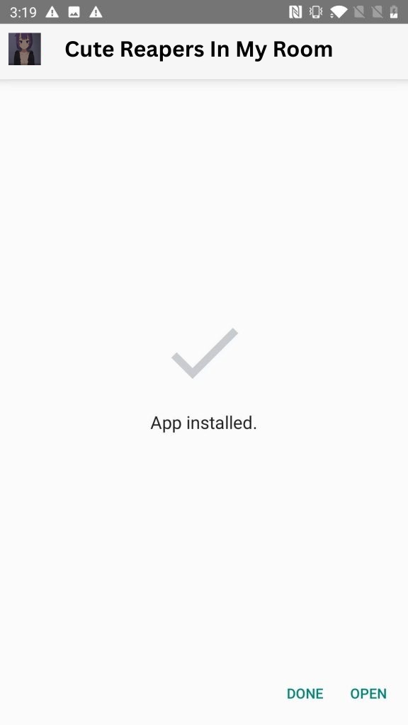 Cute Reapers In My Room App Installed