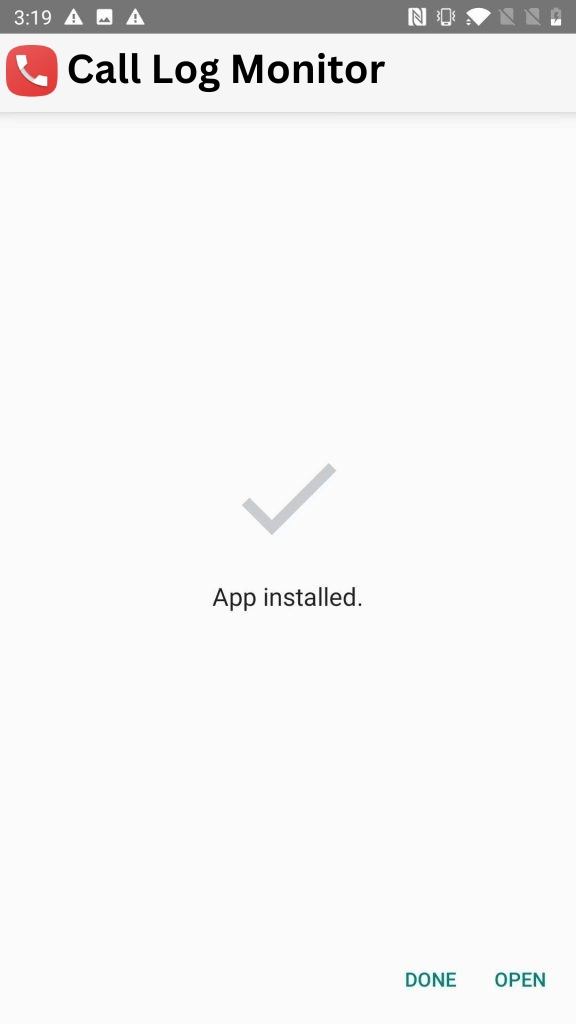 Call Log Monitor App Installed