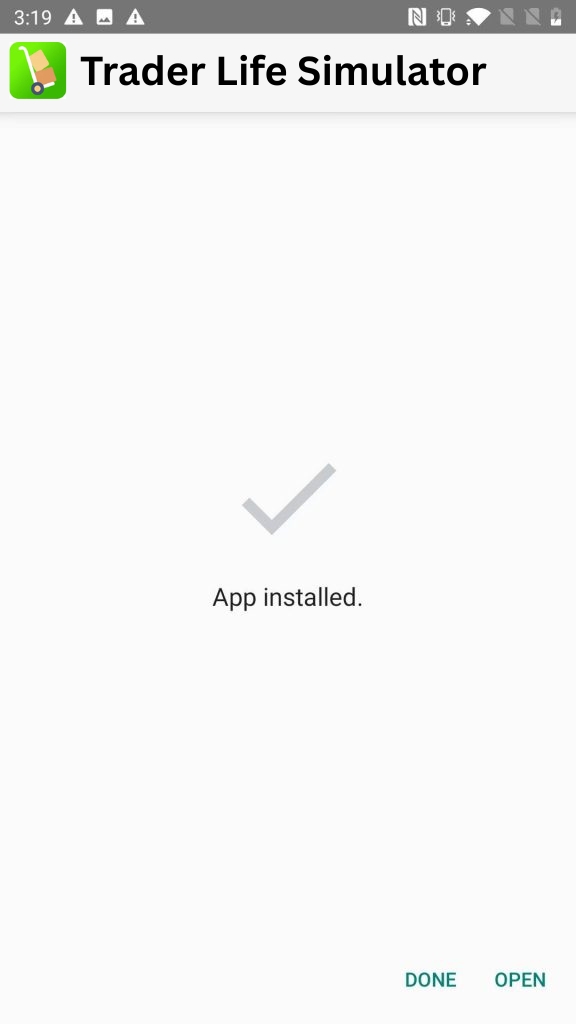 Trader Life Simulator App Installed