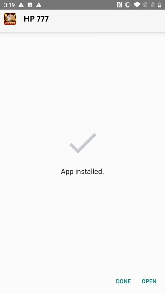 HP 777 App Installed