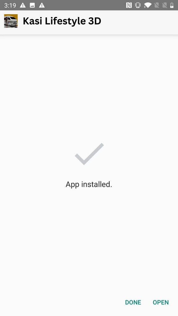 Kasi Lifestyle 3D App Installed