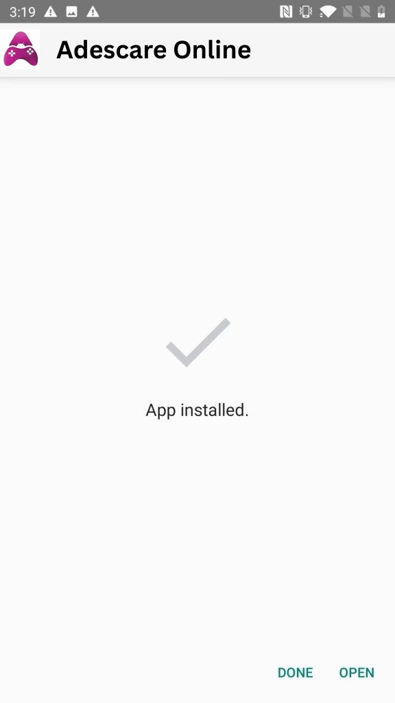 Adescare Online Installed