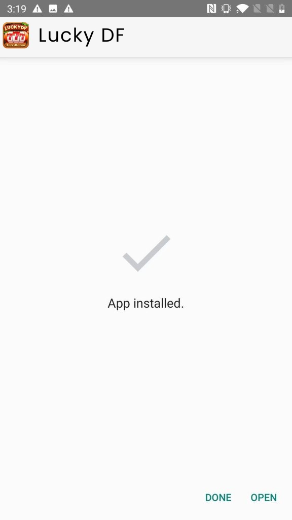 Lucky DF App Installed