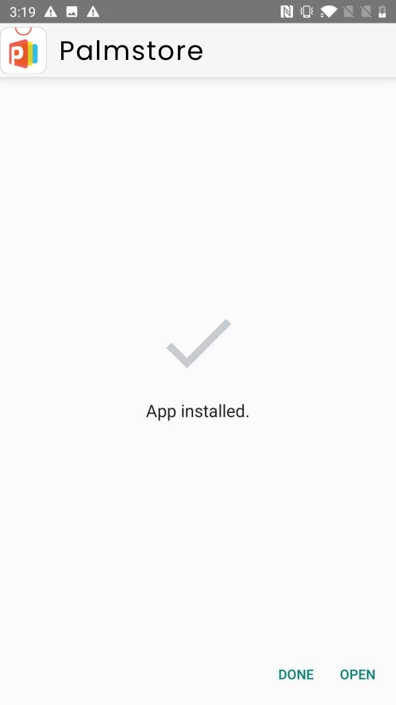 Palmstore App Installed