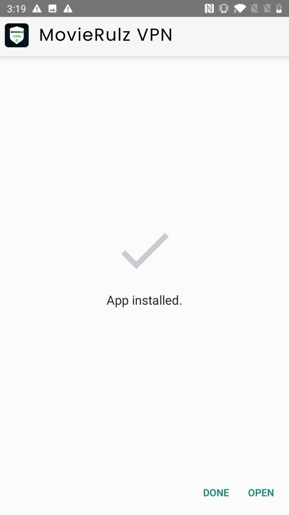 MovieRulz VPN App Installed