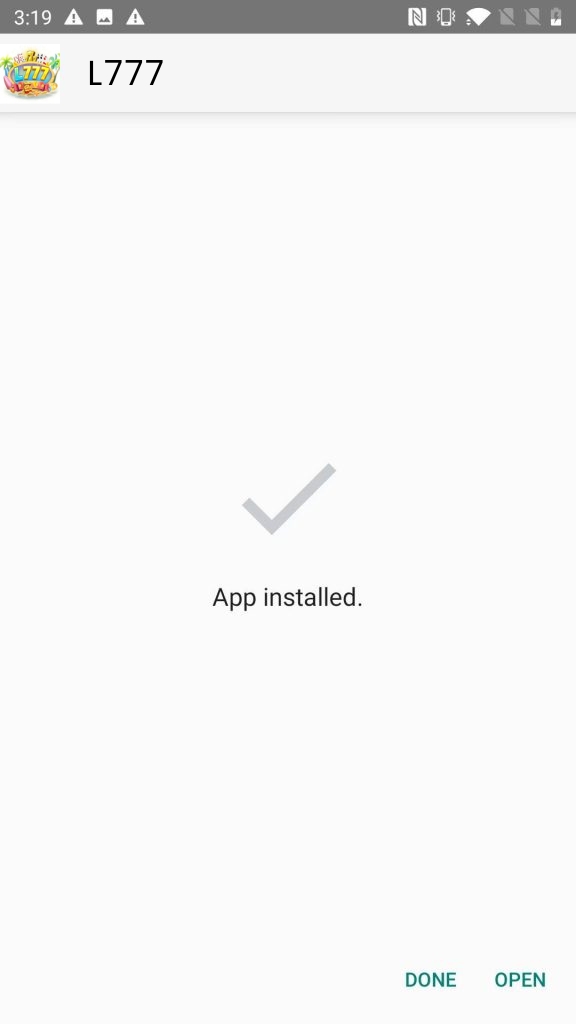 L777 App Installed