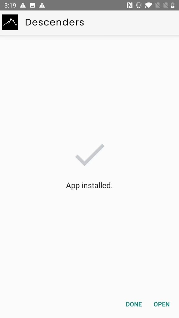 Descenders App Installed